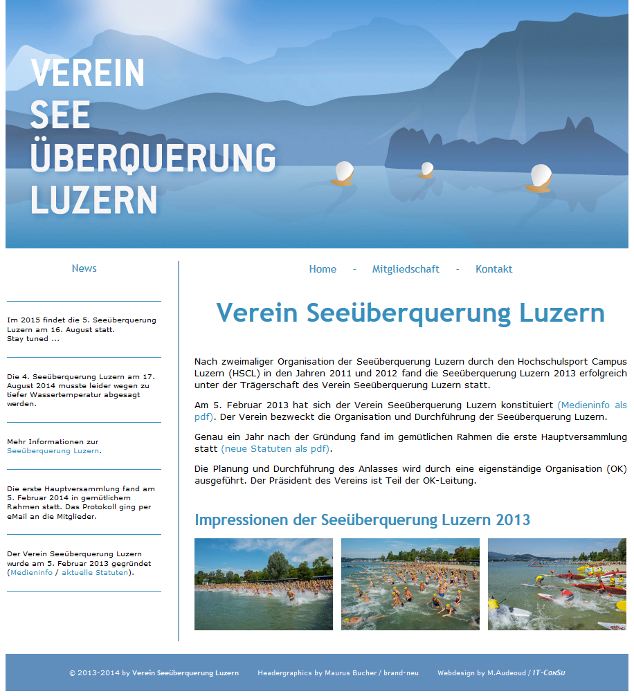 Screenshot Verein Seeberquerung Luzern